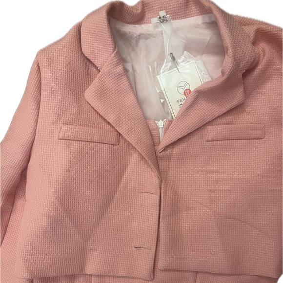 Fen Ya Ya light Pink Women's blazer Jacket dress suit size XL NWT - Picture 3 of 6